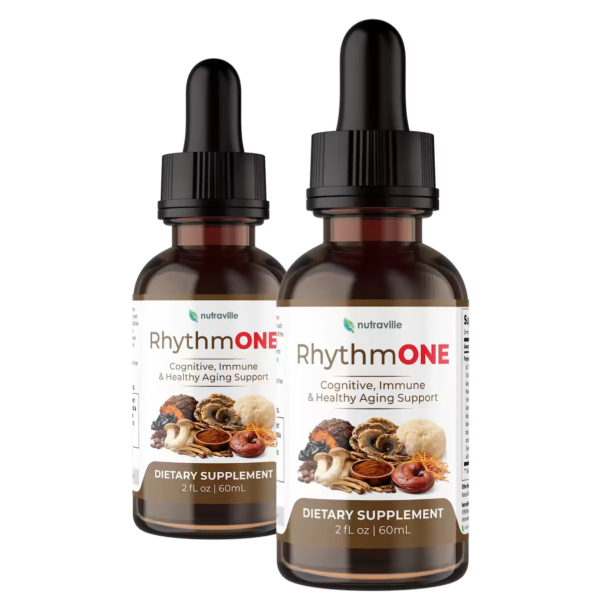 RhythmONE Natural Cognitive Support Supplement Bottle